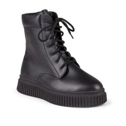 DTD-615 (цв.3-черный) Ботинки (шнурки и молния)
