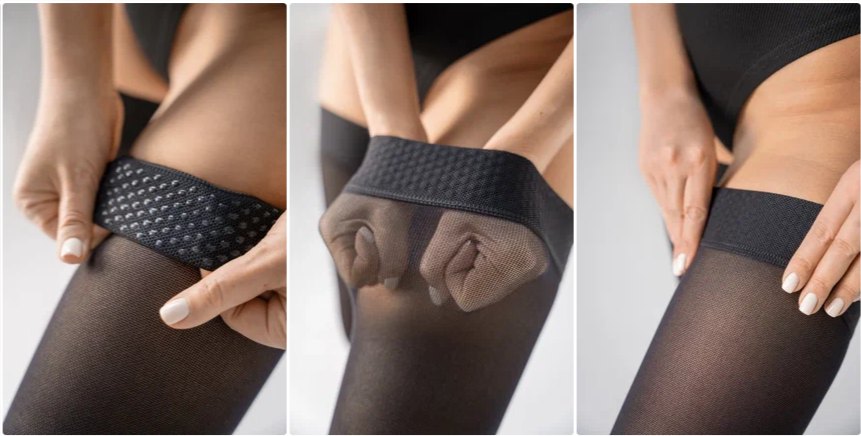 Как одевать компрессионные чулки