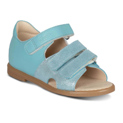 TW-135 (цв.30-бирюза) Туфли летние (Три ремня на велкро)