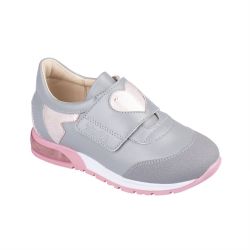 TW-437 (цв.2-серо-роз.кристалл, 26) Полуботинки спортивные (натур.кожа)