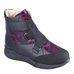 TW-572 (цв.3-черно-фиолетовый, 31) Ботинки (станд.задн., шерст.мех, съемн.стелька)