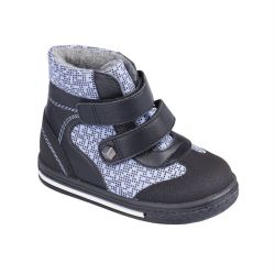 TW-411 (цв.10-черно-голубой, 21) Ботинки (утепленные)