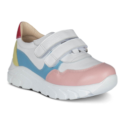 TW-338 (цв.12-белый/мультиколор) Полуботинки (Два ремня на велкро)